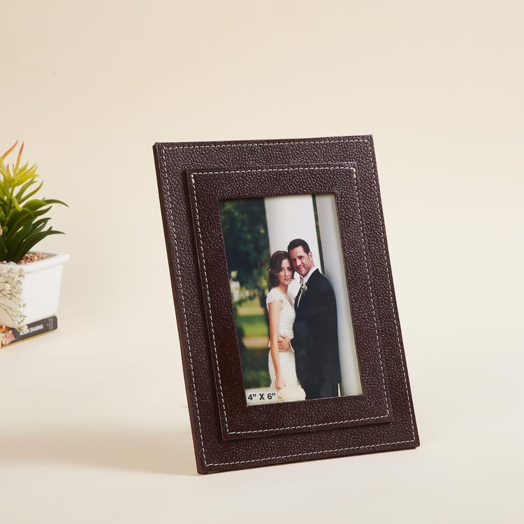 Orion Detroit Brown Textured Window Photo Frame - 17.5x22cm