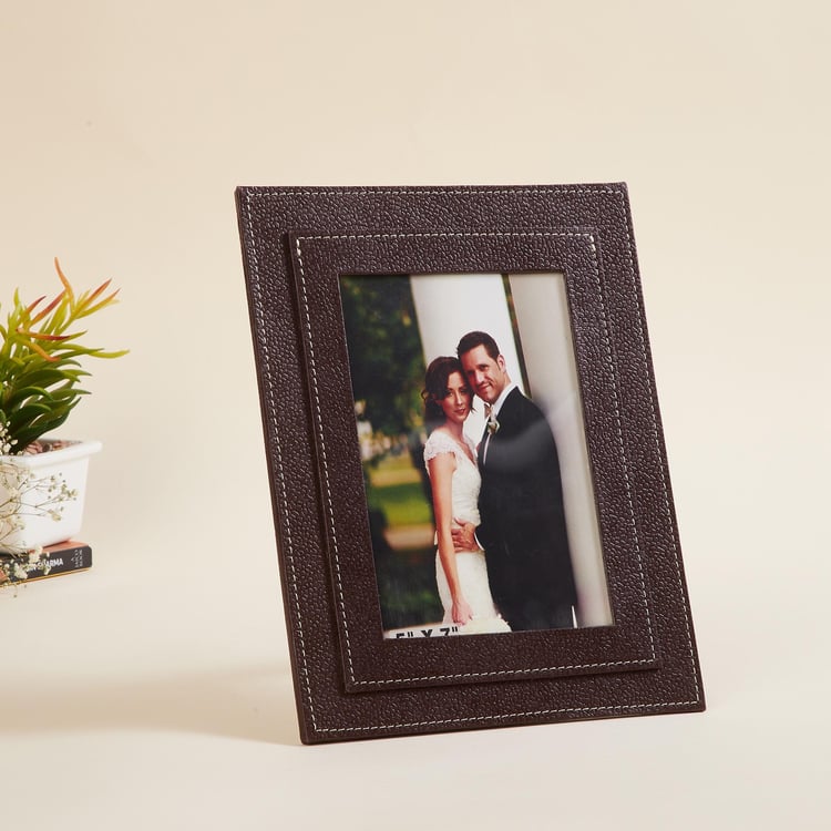 Orion Detroit Brown Textured Photo Frame - 20.5x25cm