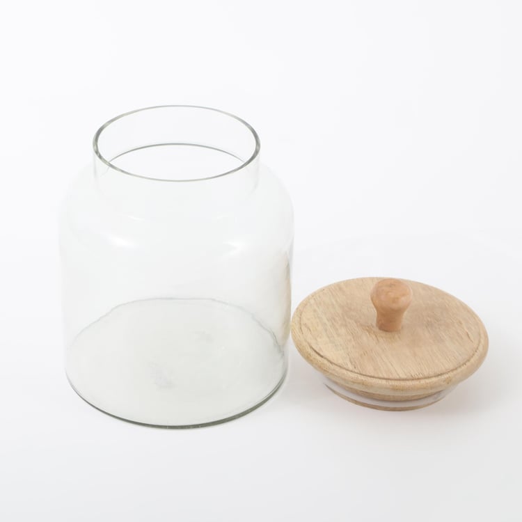 Mirage Verres Glass Cookie Jar with Wooden Lid - 1.5L