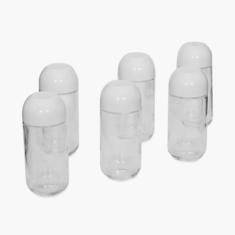 Siattle Set of 6 Glass Storage Jars - 800ml
