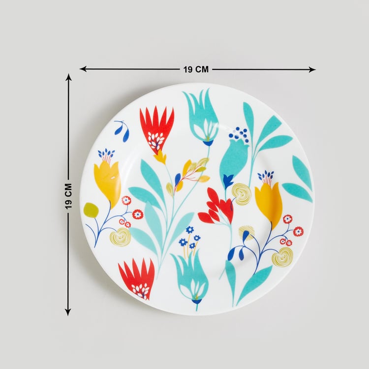 Mandarin Bohemian Rhapsody Multicolour Printed Bone China Side Plate - 17.8 cm