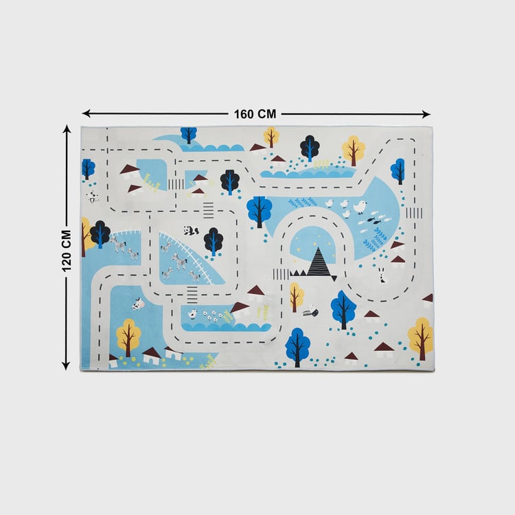 Corsica Slate Kids Road Printed Play Mat - 120x160cm