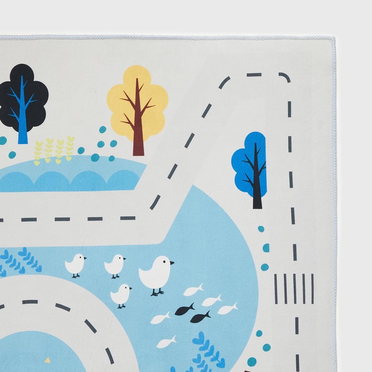Corsica Slate Kids Road Printed Play Mat - 120x160cm