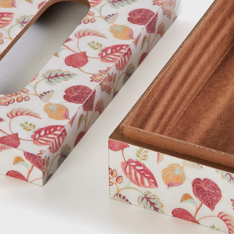 Corsica Hues Wood Tissue Box - 23x12.5cm