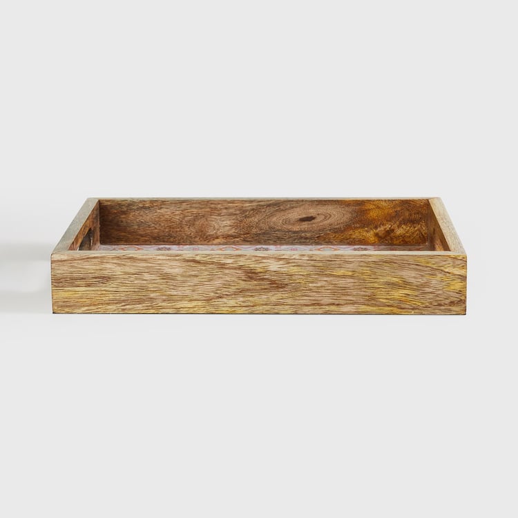 Corsica Hues Wood Printed Tray - 20x30cm