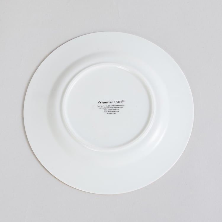 Heritage Renew White Lotus Printed Bone China Appetiser Plate - 16cm