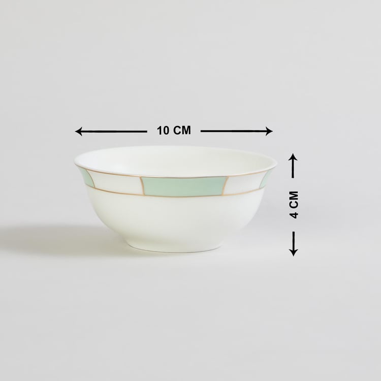 Heritage Lotus White Printed Bone China Bowl