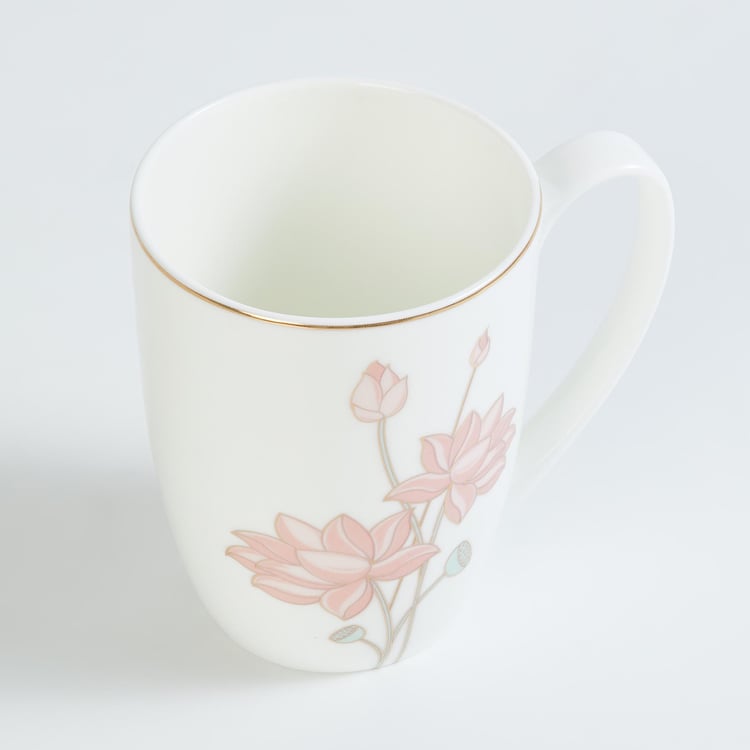 Heritage Renew Multicolour Floral Printed Bone China Mug - 360ml