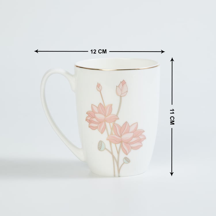 Heritage Renew Multicolour Floral Printed Bone China Mug - 360ml