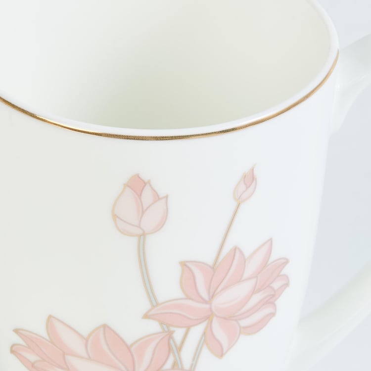 Heritage Renew Multicolour Floral Printed Bone China Mug - 360ml