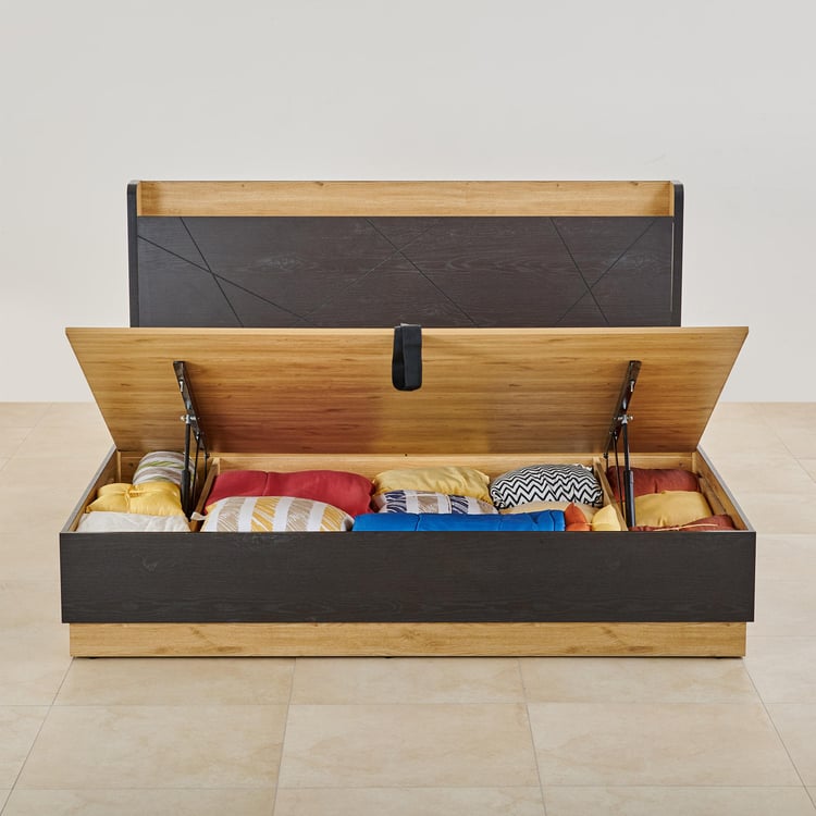 Kiro Carbon Queen Bed with Hydraulic Storage - Black