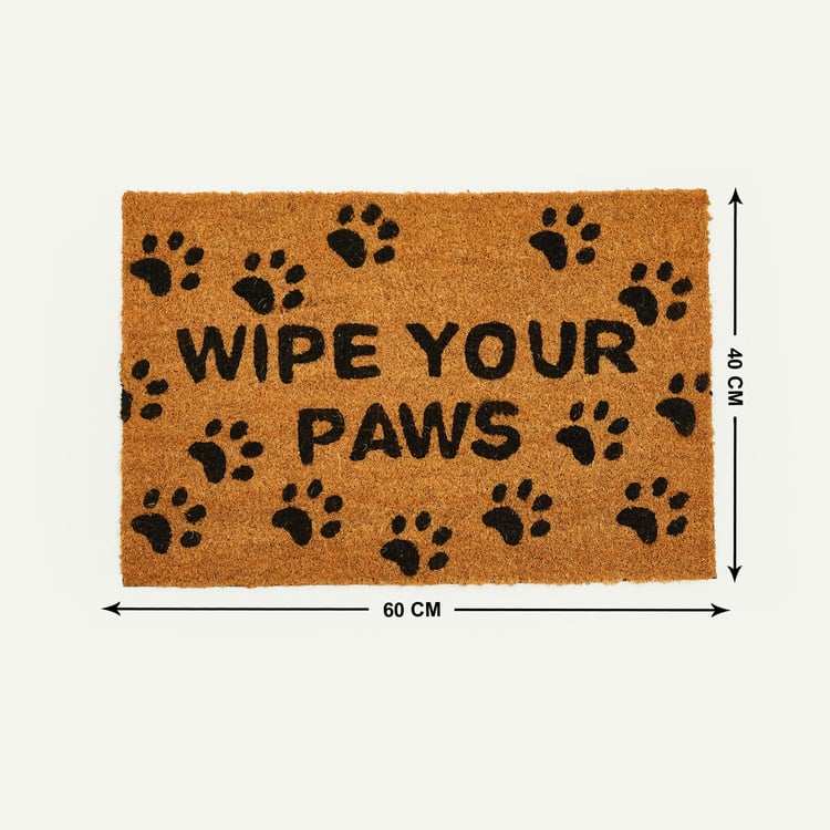 Stencila Paws Coir Printed Doormat - 40x60cm