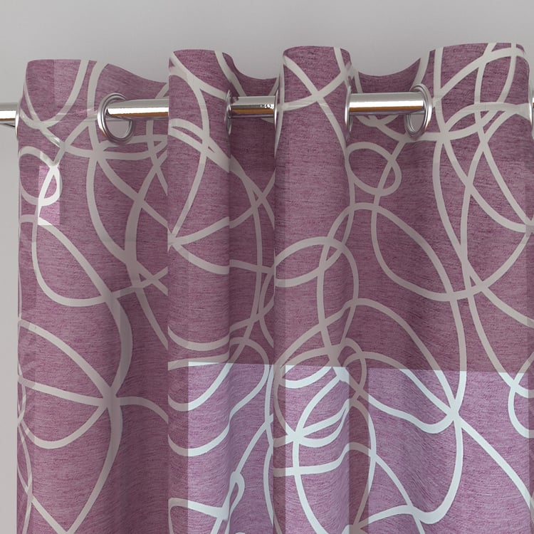 Corsica Burnout Set of 2 Printed Sheer Door Curtains