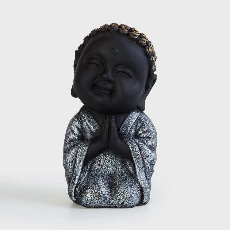 Corsica Ebony Polyresin Greeting Baby Buddha Figurine