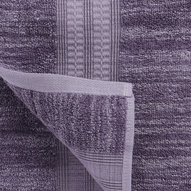 Spaces Set Of 2 Flow Grey Striped Rectangle Bath Towel - 75X150Cm