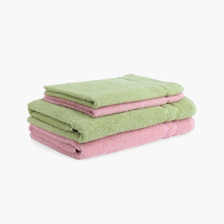 Spaces Edira Coral Blush Cotton Towel Set - 4Pcs