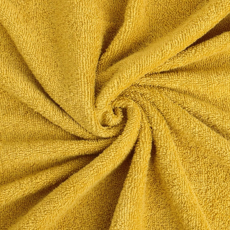 Spaces  Edira Mustard And Chocolate Cotton Towel Set - 4Pcs