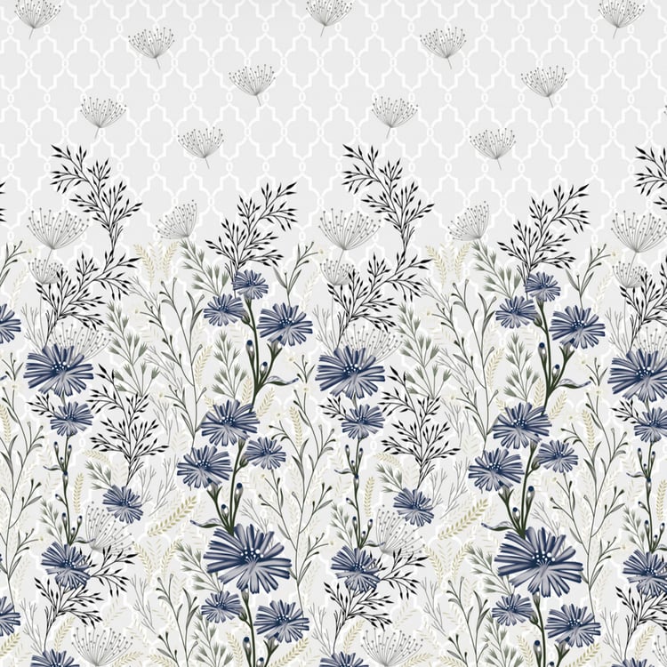 Spaces Blockbuster White Printed Cotton King Size Quilt - 224X270Cm