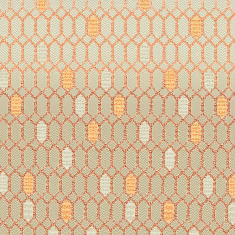Spaces Blockbuster Orange Printed Cotton Double Bed Quilt - 224X270Cm