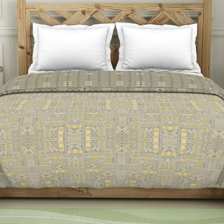 Spaces Blockbuster Multicolor Printed Cotton Double Bed Quilt - 224X270Cm