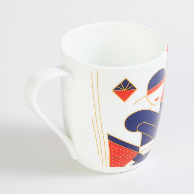 Raisa Deck Of Cards Multicolour Printed Bone China Coffee Mug