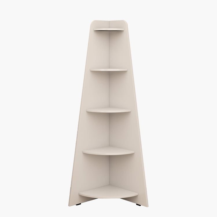 Helios Reynan Mafra 5-Tier Corner Shelf - White