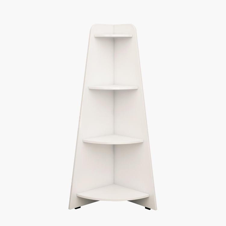 Helios Reynan Mafra 4-Tier Corner Shelf - White