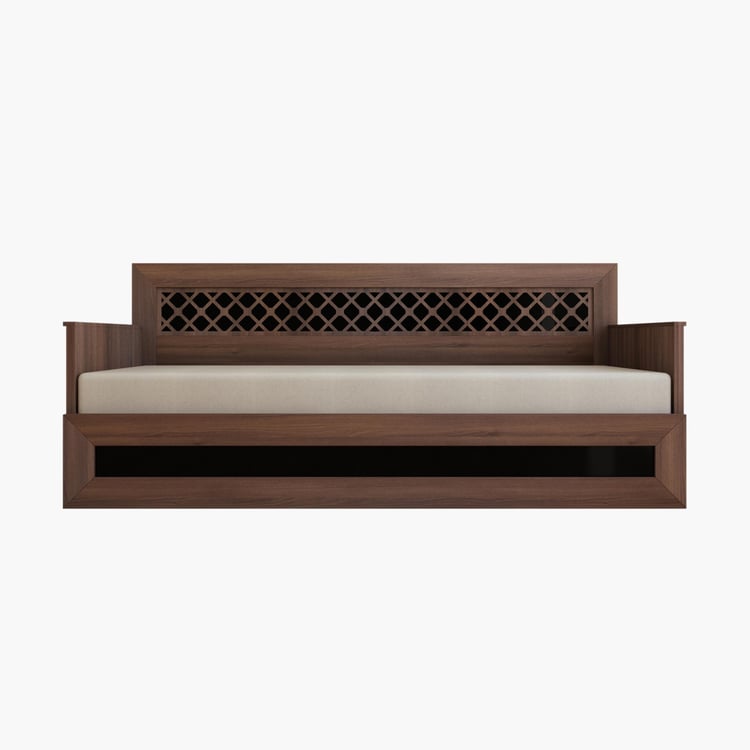 Helios Anne Fabric 3-Seater Sofa Bed - Brown