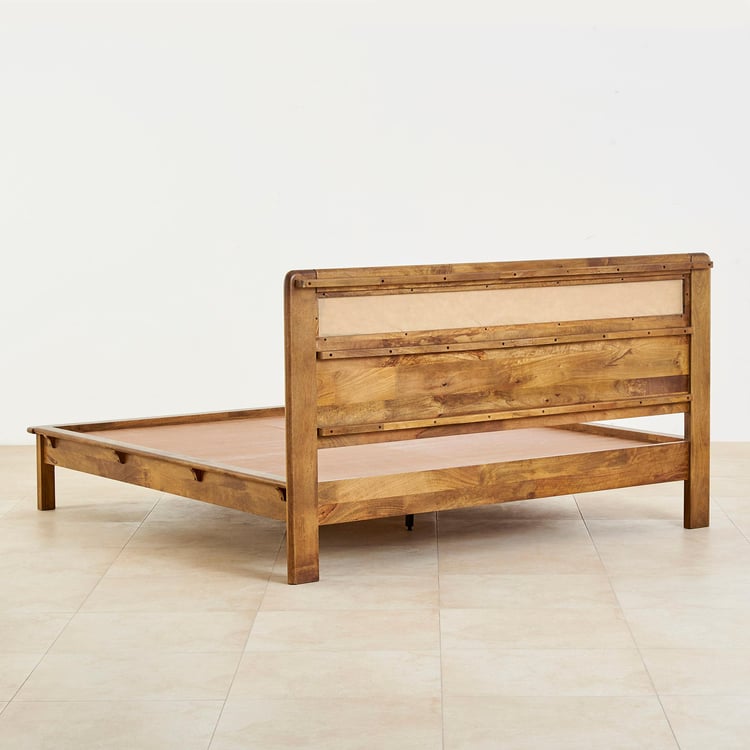 Olivia Mango Wood Queen Bed - Brown