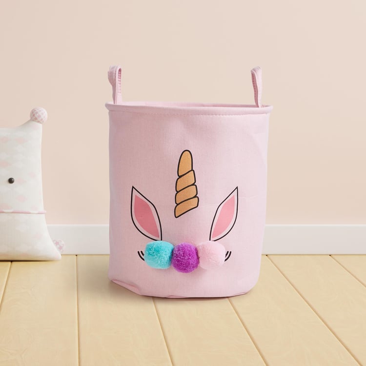 Corsica Slate Kids Cotton Unicorn Storage Bag