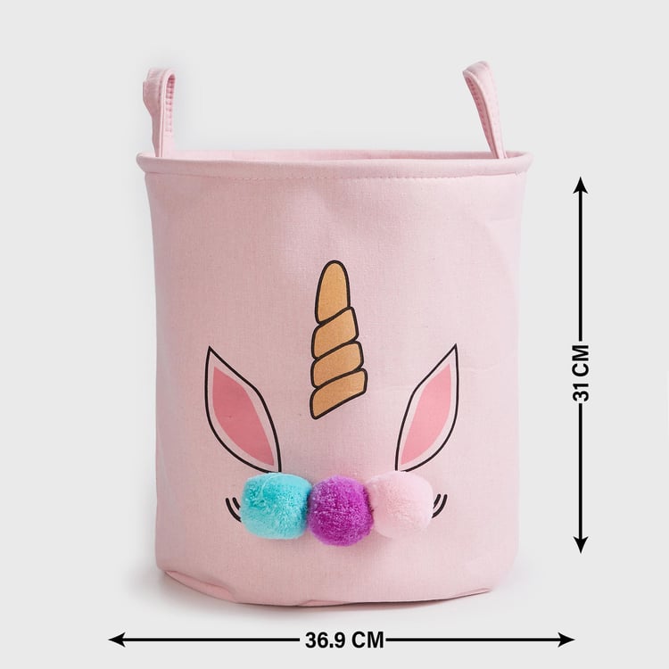 Corsica Slate Kids Cotton Unicorn Storage Bag