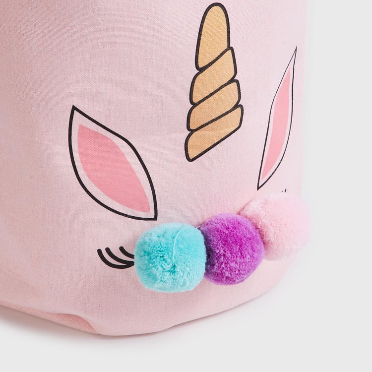 Corsica Slate Kids Cotton Unicorn Storage Bag