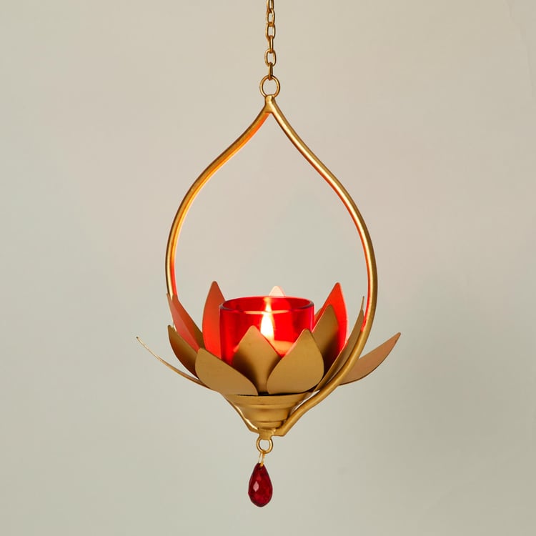 Corsica Kamal Glass Hanging T-Light Holder