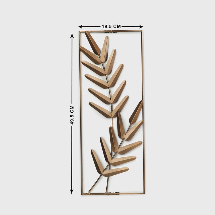 Corsica Iliano Leaf Rectangular Metal Wall Art