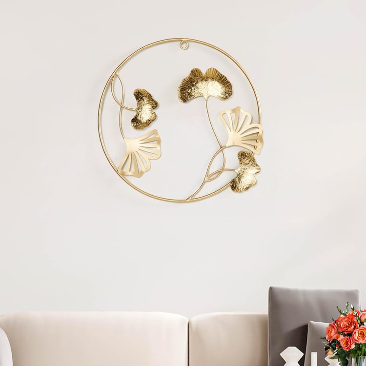 Iliano Iron Round Floral Wall Art