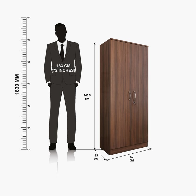 Helios Lewis Taylor NXT 2-Door Wardrobe - Brown