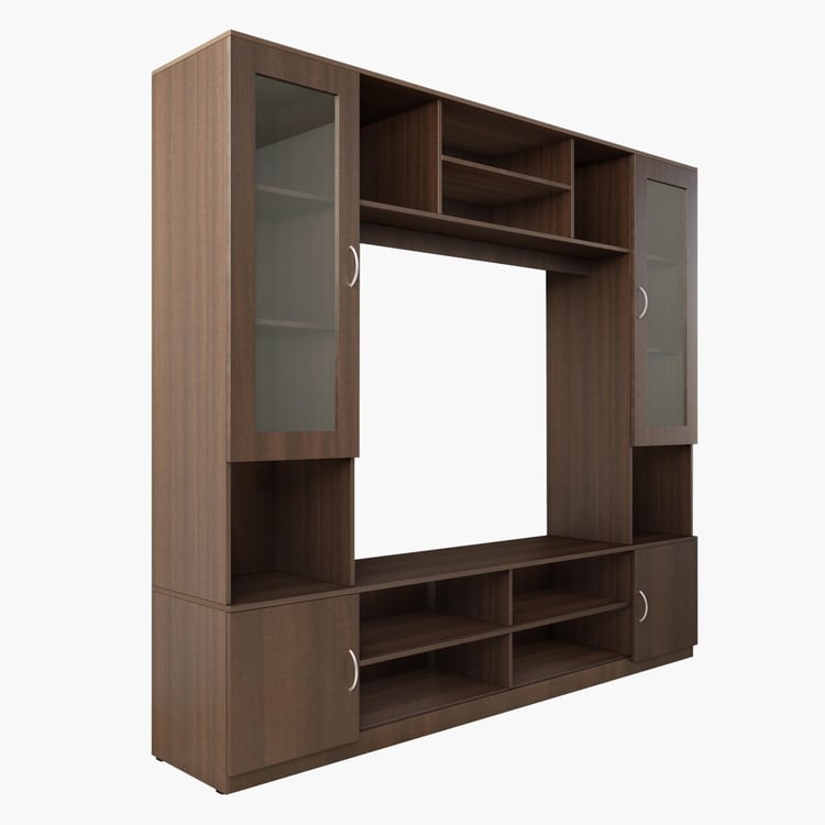 Helios Lewis Telly Entertainment Wall Unit - Brown