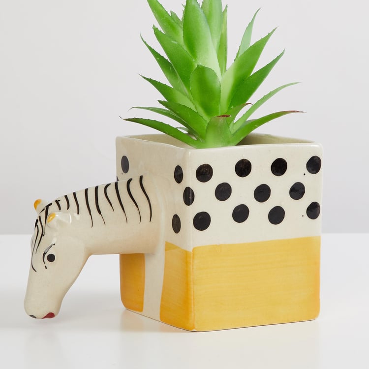Corsica Eden Ceramic Zebra Planter