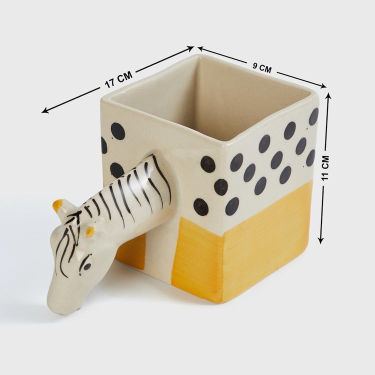 Corsica Eden Ceramic Zebra Planter