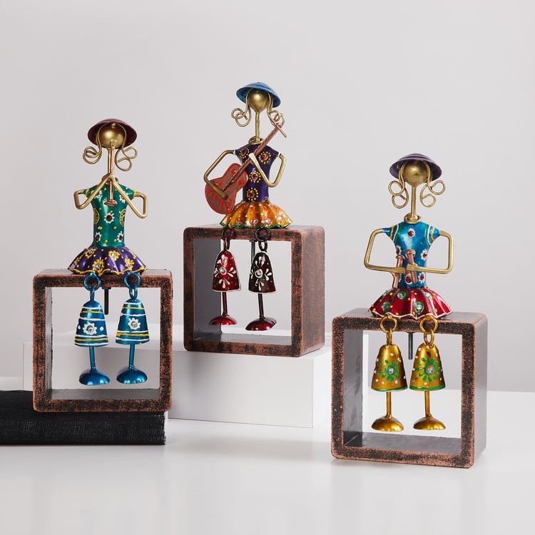 Corsica Mystic India Set of 3 Metal Doll Figurines