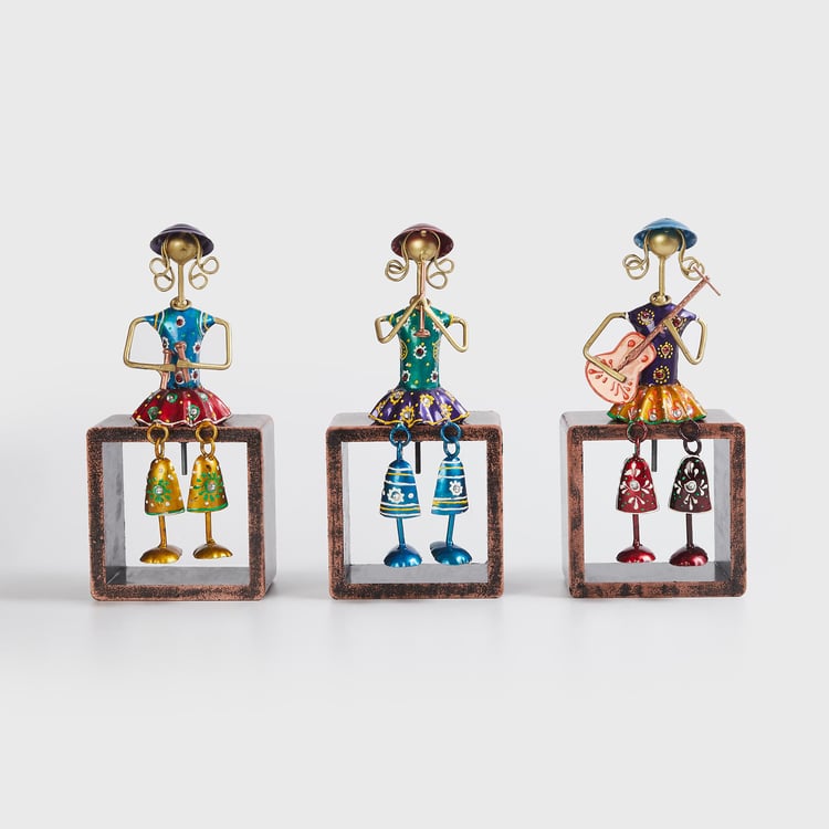 Corsica Mystic India Set of 3 Metal Doll Figurines