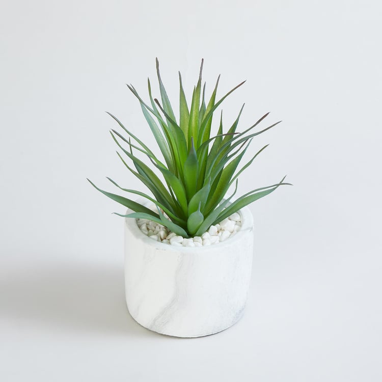 Eternity Artificial Succulent in Marble Pot