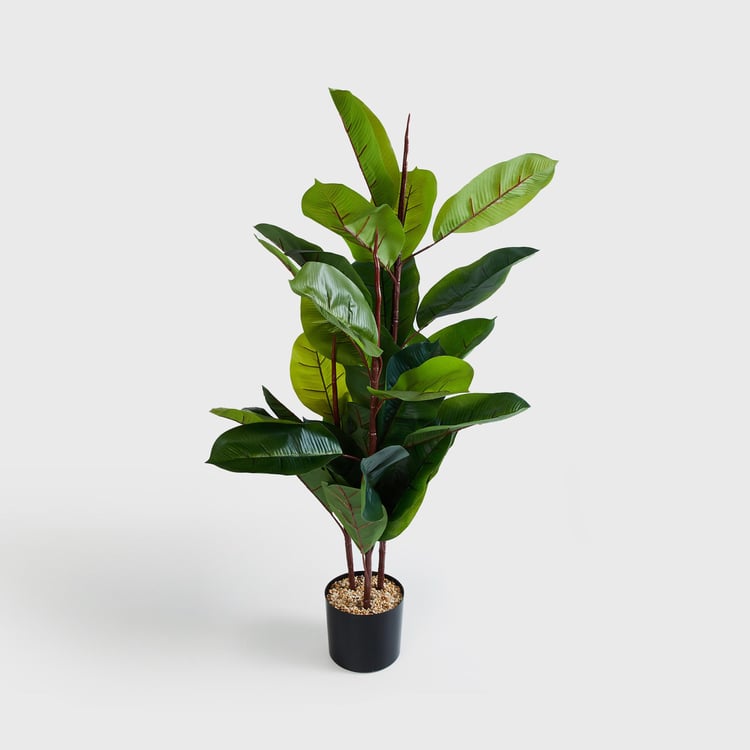 Gardenia Rubber Artificial Plant in Pot