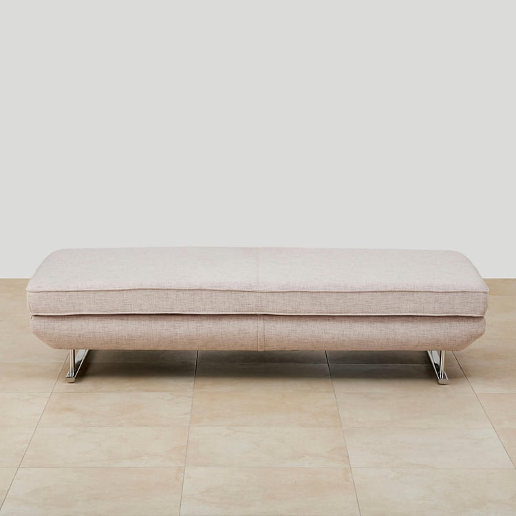 Ebony Fabric 3-Seater Sofa Bed - Beige