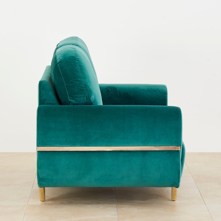 Monarch Velvet 2-Seater Sofa - Teal