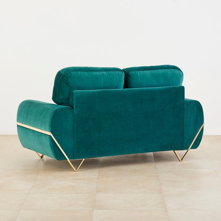 Monarch Velvet 2-Seater Sofa - Teal