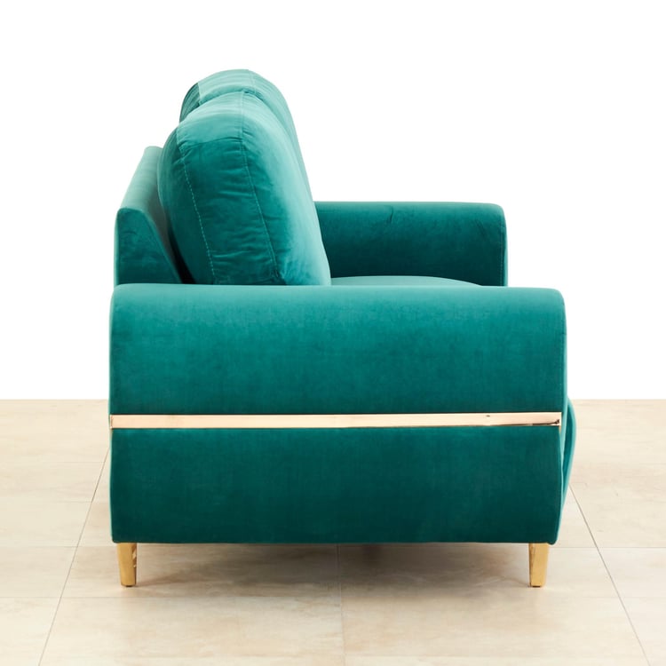 Monarch Velvet 3-Seater Sofa - Green