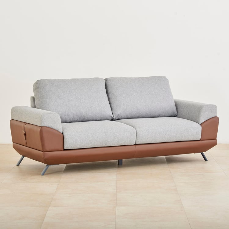 Serenity Fabric 3-Seater Sofa - Grey