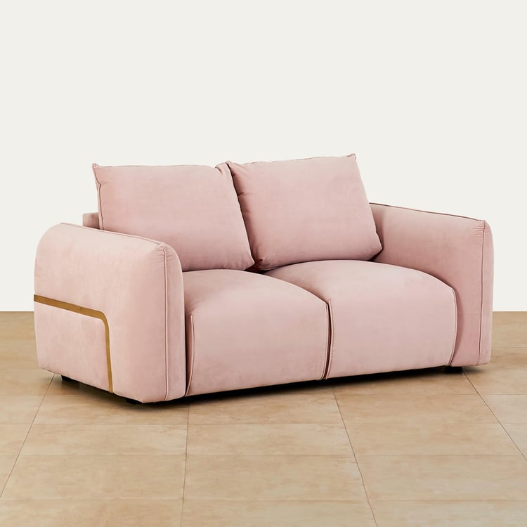 Dion Fabric 2-Seater Sofa - Pink