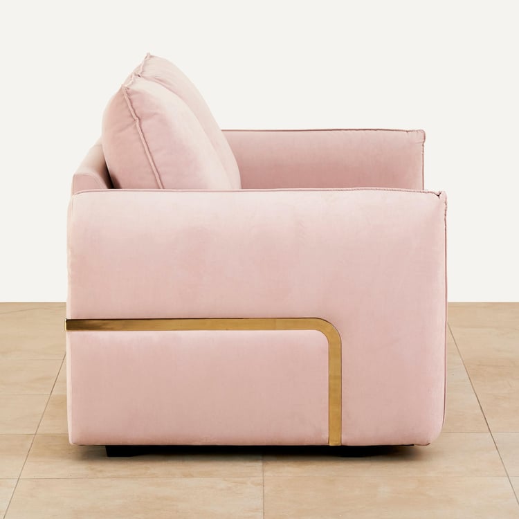 Dion Fabric 2-Seater Sofa - Pink